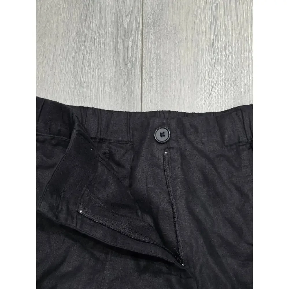 Zara Black Wide Leg Y2K Pants Trousers Small A004316